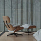 Accent chair with ottoman