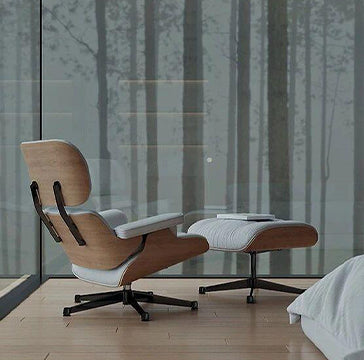 Accent chair with ottoman