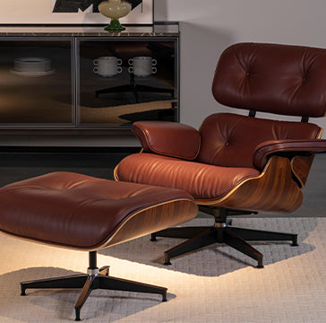 Accent chair with ottoman