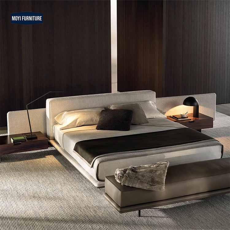 luxury bed room modern hotel home frame bedroom furniture leather luxury Italian design modern bed