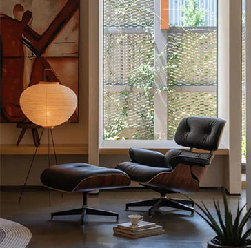Accent chair with ottoman