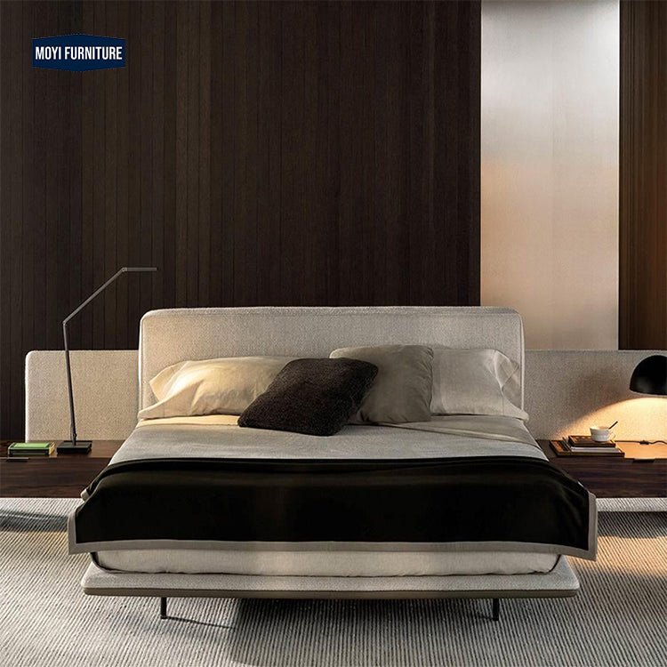 luxury bed room modern hotel home frame bedroom furniture leather luxury Italian design modern bed