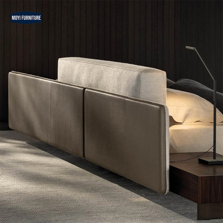 luxury bed room modern hotel home frame bedroom furniture leather luxury Italian design modern bed